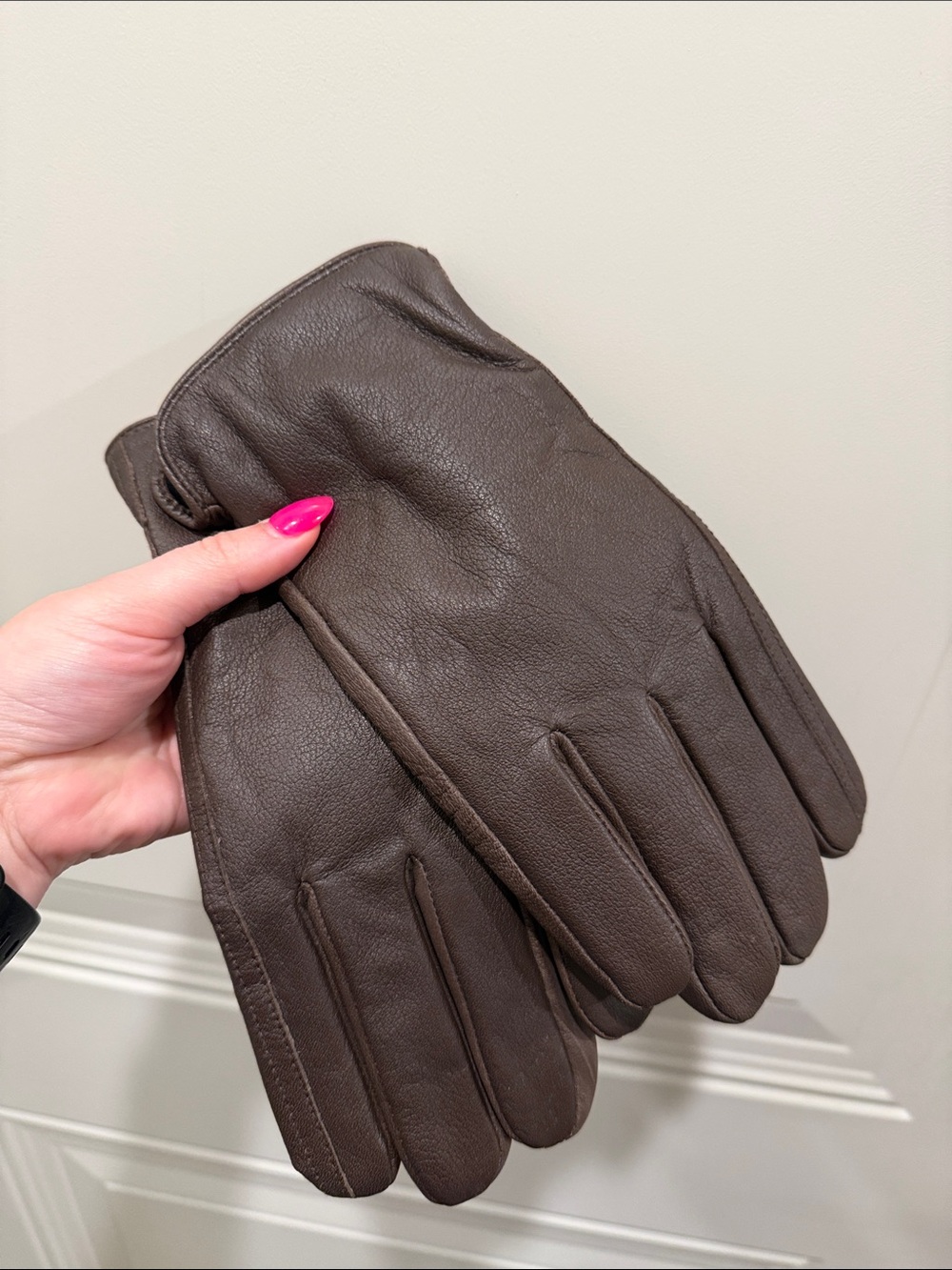 🧤 Vintage Eddie Bauer Brown Leather Primaloft Gloves NWT